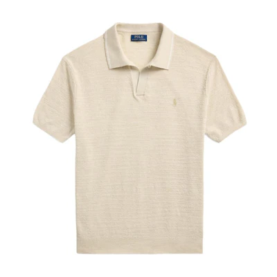 Polo Ralph Lauren SS25 Solid Color Pullover Short Sleeve T-Shirt Cream Mens. 710934180006