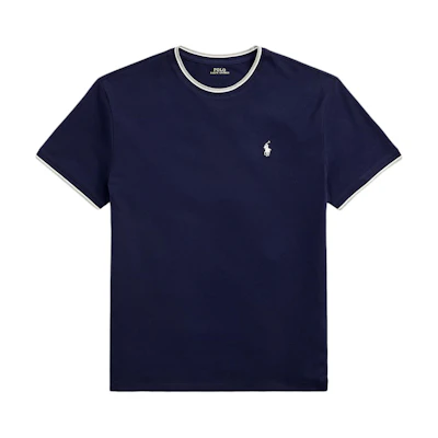 Polo Ralph Lauren SS25 Solid Color Small Pony Logo Crewneck Tee Blue Shirt. 710963492-001