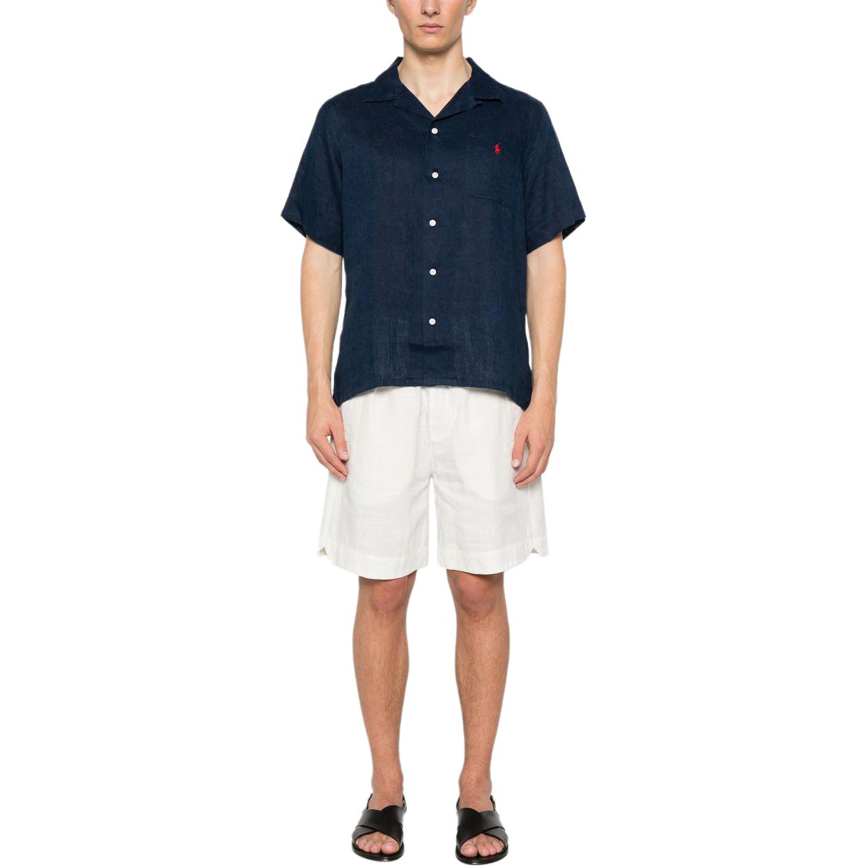 Lookbook Polo Ralph Lauren SS25 蓝色短袖口袋衬衫 710966421