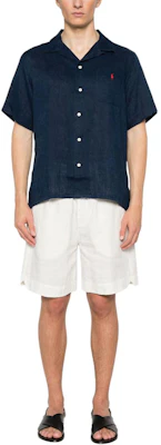 Polo Ralph Lauren SS25 蓝色短袖口袋衬衫 710966421 Lookbook Polo Ralph Lauren SS25 蓝色短袖口袋衬衫 710966421