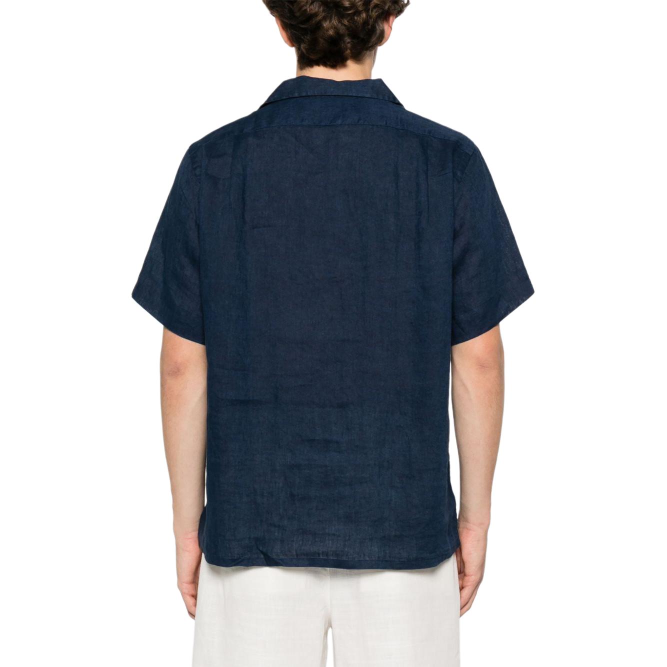 Shop Polo Ralph Lauren SS25 蓝色短袖口袋衬衫 710966421