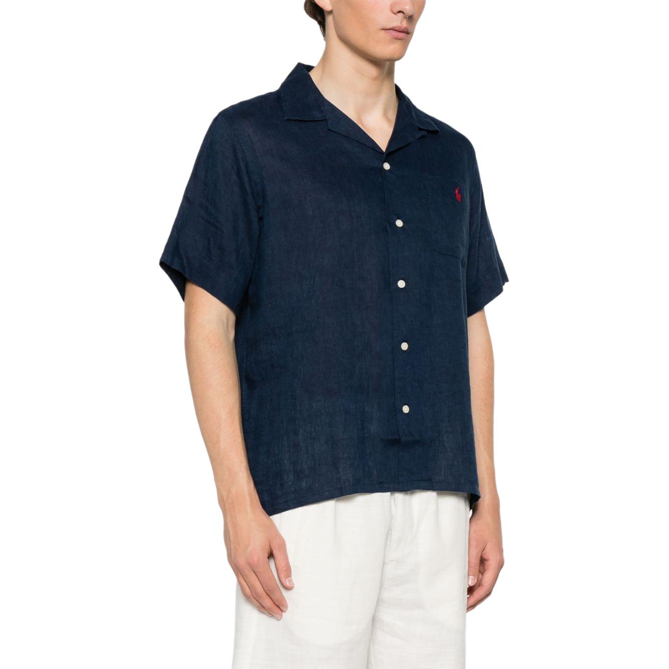 Purchase Polo Ralph Lauren SS25 蓝色短袖口袋衬衫 710966421