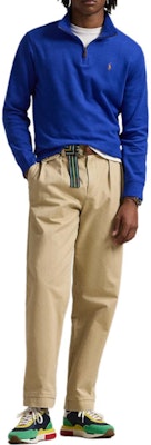 Polo Ralph Lauren SS25 Logo Kuda Separuh Zip Lengan Panjang Biru. 710671929-067 Shop Polo Ralph Lauren SS25 Logo Kuda Separuh Zip Lengan Panjang Biru. 710671929-067