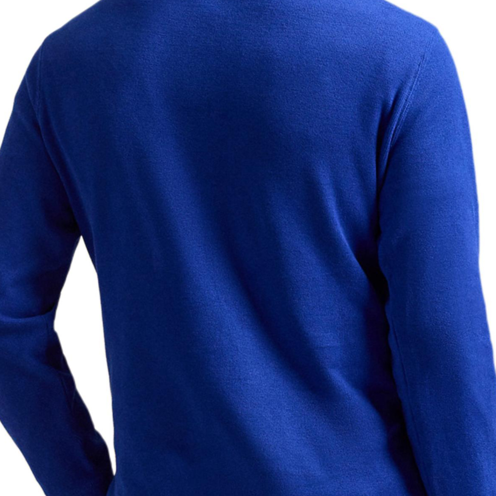 Details for Polo Ralph Lauren SS25 Logo Kuda Separuh Zip Lengan Panjang Biru. 710671929-067