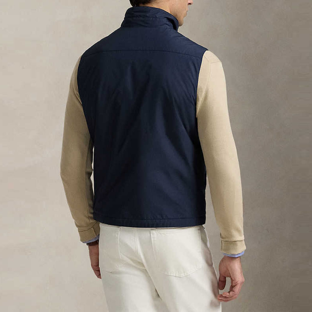 Shop Polo Ralph Lauren SS25 Baju Tanpa Lengan Leher Separuh Navy Blue Lelaki. MNPOOTW1N220216-410