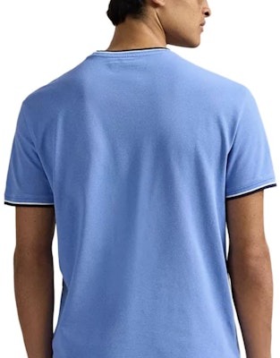 Polo Ralph Lauren SS25 男裝藍色條紋刺繡小馬標圓領短袖T恤 710963492-004 Shop Polo Ralph Lauren SS25 男裝藍色條紋刺繡小馬標圓領短袖T恤 710963492-004