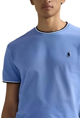 Polo Ralph Lauren SS25 男裝藍色條紋刺繡小馬標圓領短袖T恤 710963492-004 Purchase Polo Ralph Lauren SS25 男裝藍色條紋刺繡小馬標圓領短袖T恤 710963492-004