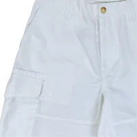Purchase Polo Ralph Lauren SS25 白色直筒休閒短褲,附品牌標誌貼布。 710726941-006