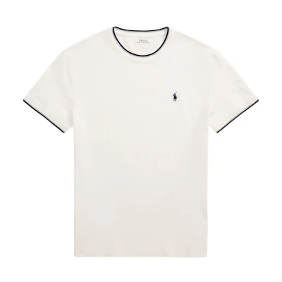 Polo Ralph Lauren SS25 White Crewneck T-Shirt with Pony Logo Embroidery Tee 100048639