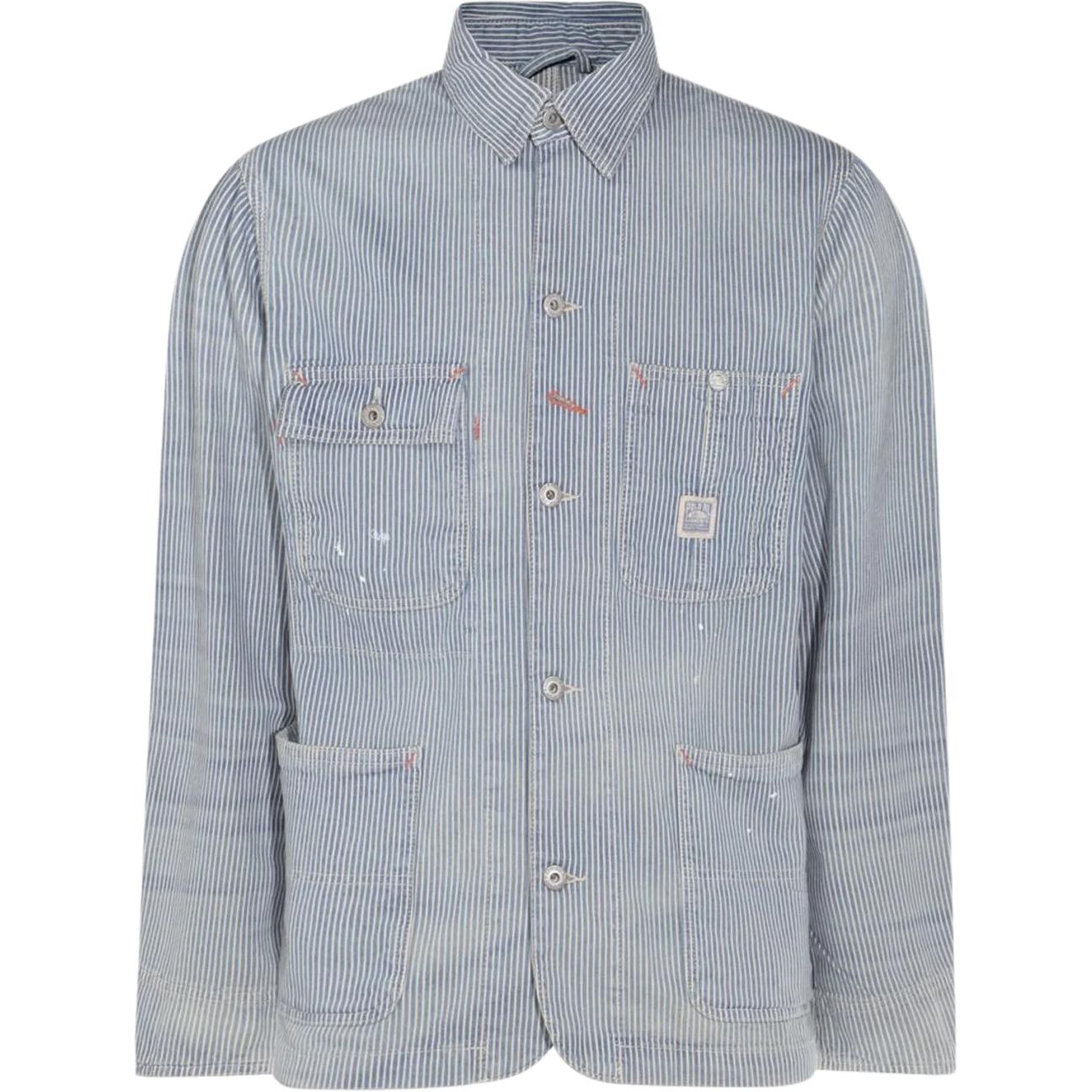 Polo Ralph Lauren Striped Button-Up Long Sleeve Jacket Blue 710963232-001