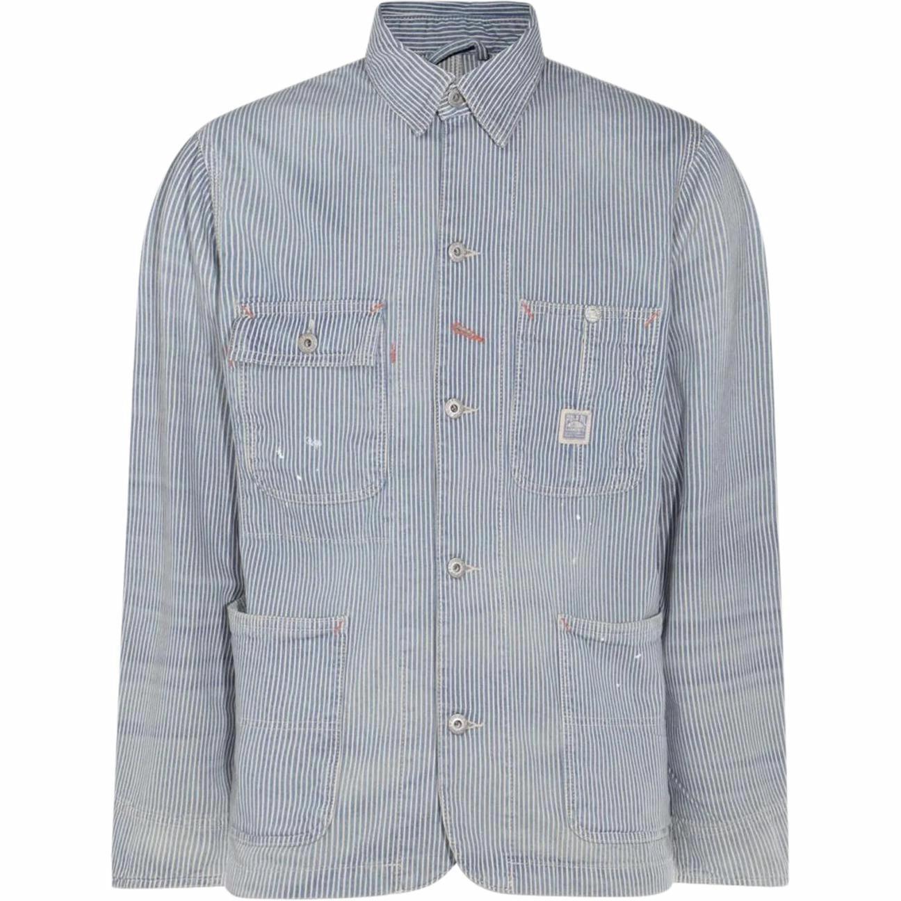 Order Polo Ralph Lauren 條紋長袖襯衫外套 藍色 710963232-001