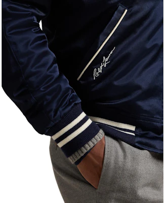 Polo Ralph Lauren Striped Logo Button-Up Jacket Unisex - Dark Blue. MNPOOTW16021633-410 Details for Polo Ralph Lauren Striped Logo Button-Up Jacket Unisex - Dark Blue. MNPOOTW16021633-410