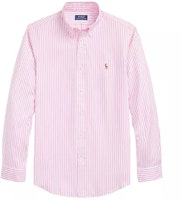 Polo Ralph Lauren Striped Logo Embroidered Pink Long Sleeve Casual Shirt Men. 710879993-002 Polo Ralph Lauren Striped Logo Embroidered Pink Long Sleeve Casual Shirt Men. 710879993-002