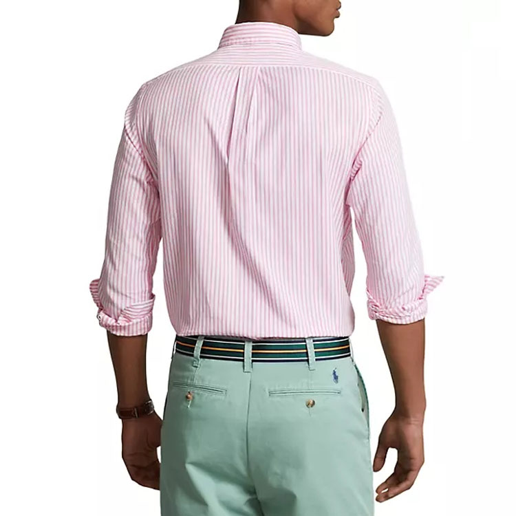Purchase Polo Ralph Lauren 條紋刺繡Logo粉紅色長袖休閒襯衫 男士款 710879993-002