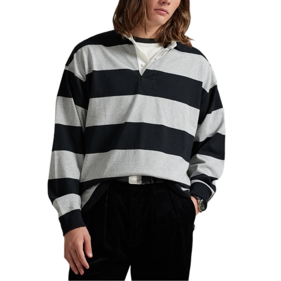 Polo Ralph Lauren Striped Ribbed Cuff Polo Shirt Mens. MNPOKNI16824511 圖 3