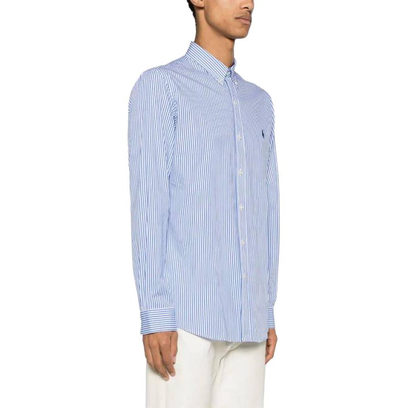 Purchase Polo Ralph Lauren Striped Slim Fit Button-Down Long Sleeve Shirt Men Light Blue 710929344-001