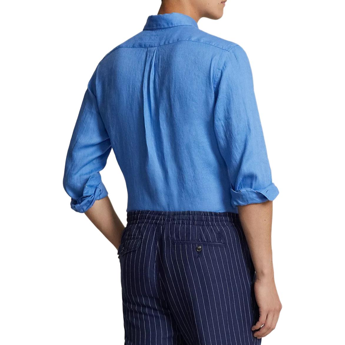 Polo Ralph Lauren Summer Blue Long Sleeve Shirt with Embroidered Logo for Men 710791449-031 圖 3