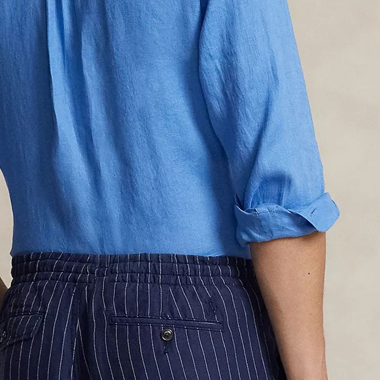 Polo Ralph Lauren Summer Blue Long Sleeve Shirt with Embroidered Logo for Men 710791449-031 圖 6