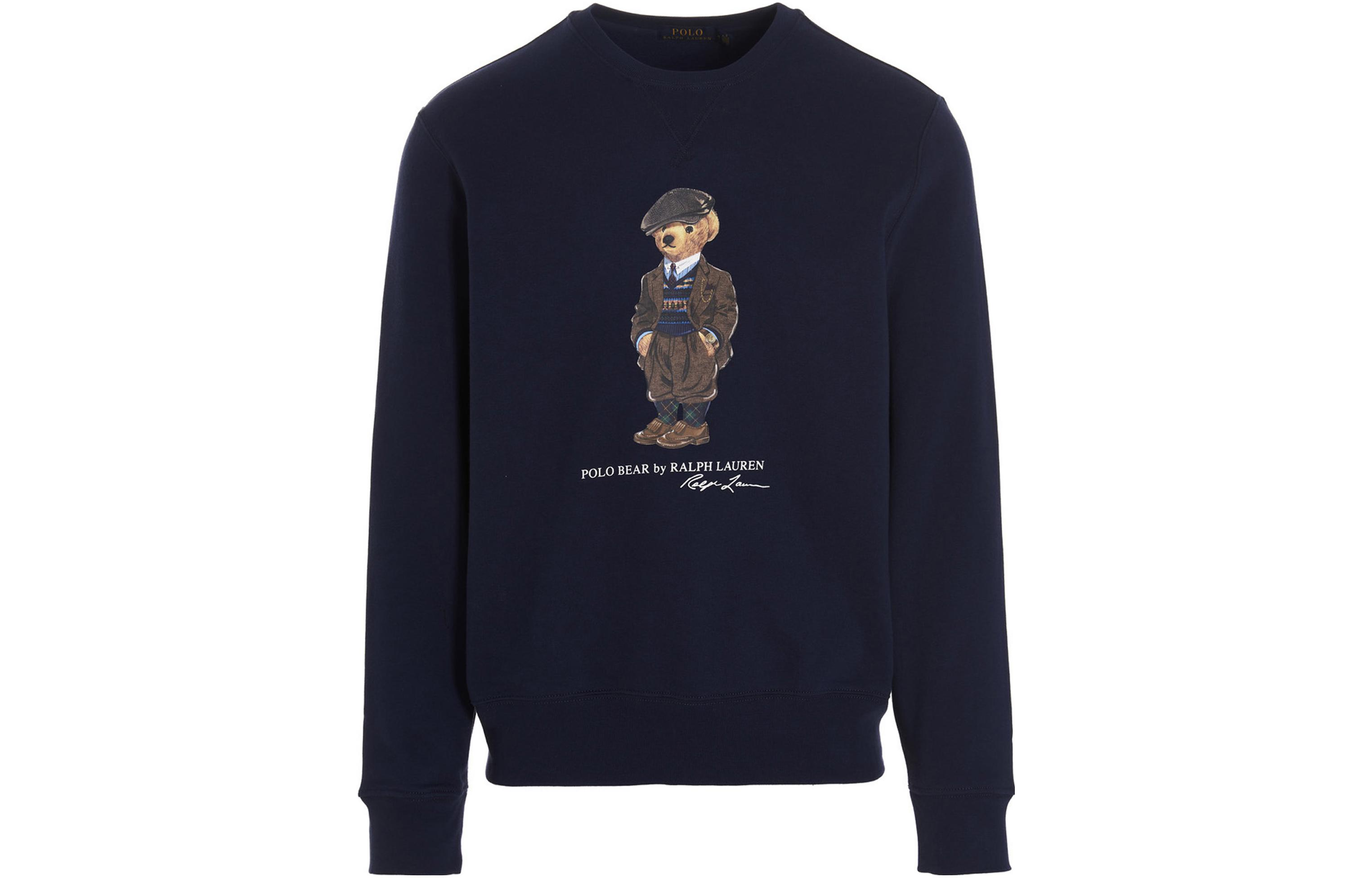 Polo Ralph Lauren Teddy Bear Logo Crewneck Sweatshirt Blue (). 710853308-014