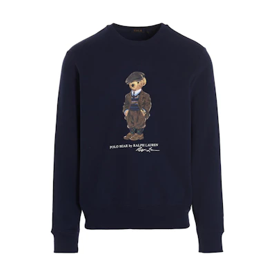 Polo Ralph Lauren Teddy Bear Logo Crewneck Sweatshirt Blue (). 710853308-014