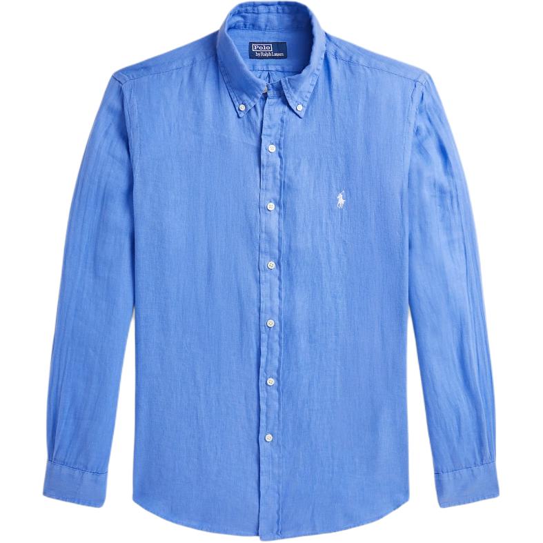 Polo Ralph Lauren The Hamptons Collection Classic Fit Linen Shirt Blue . MNPOWOV16824640-400