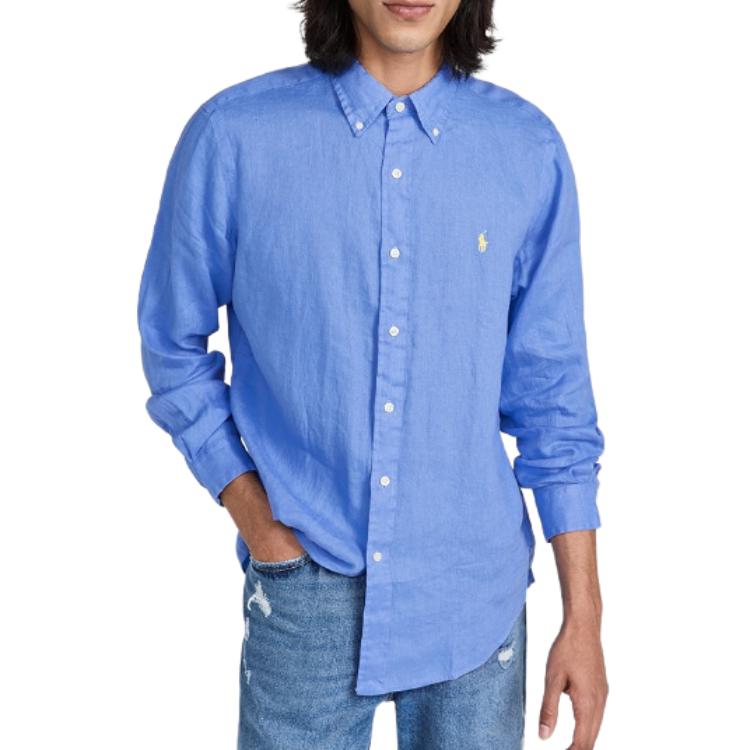 Polo Ralph Lauren The Hamptons Collection Classic Fit Linen Shirt Blue . MNPOWOV16824640-400 圖 5