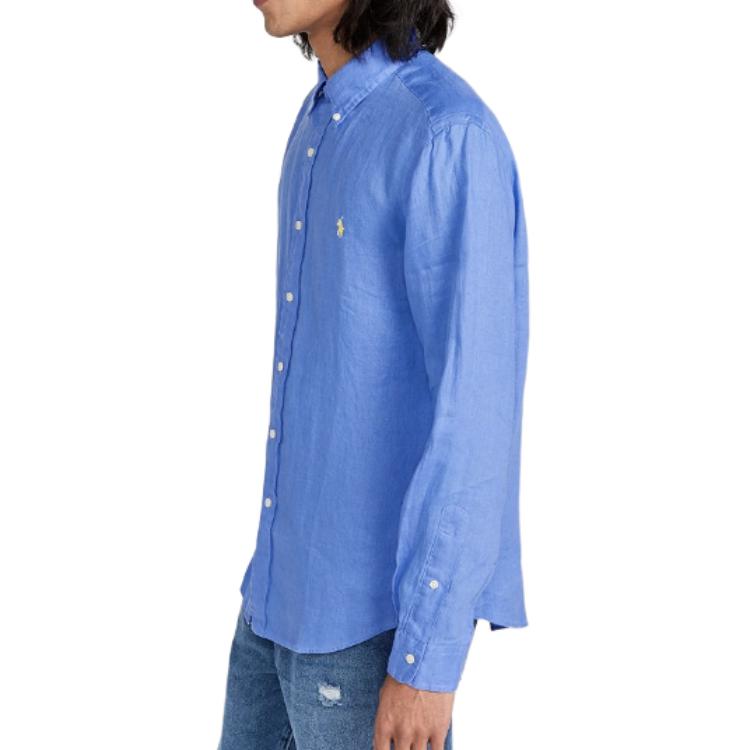 Polo Ralph Lauren The Hamptons Collection Classic Fit Linen Shirt Blue . MNPOWOV16824640-400 圖 7