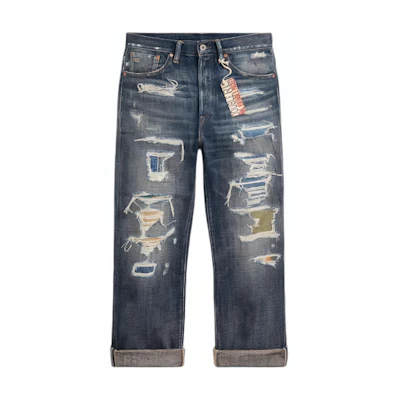 Polo Ralph Lauren Vintage Embroidered Denim Jeans Blue - MNRRDNM10920-102