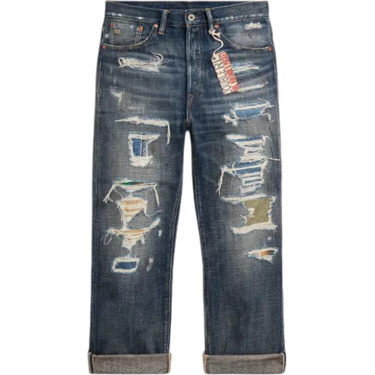 Order ポロラルフローレン ヴィンテージ刺繍デニムジーンズ ブルー MNRRDNM10920-102