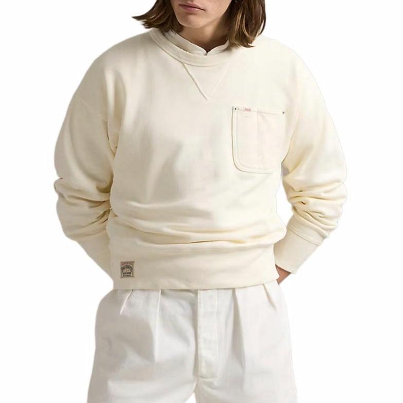 Polo Ralph Lauren Vintage Fleece Pocket Sweatshirt White 710965010-001 圖 4