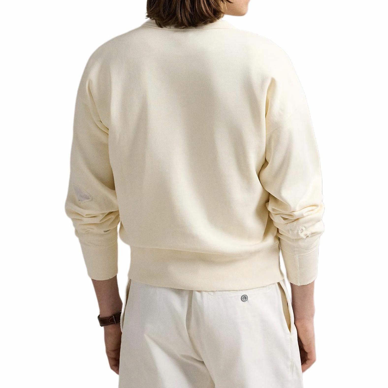 Polo Ralph Lauren Vintage Fleece Pocket Sweatshirt White 710965010-001 圖 5