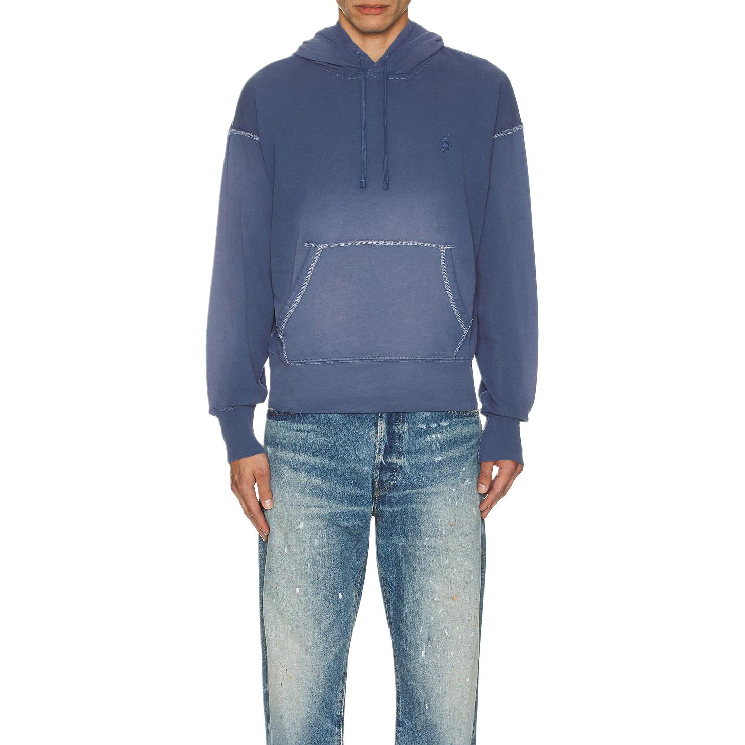 Purchase Polo Ralph Lauren 复古洗水蓝色连帽卫衣 710941857-003