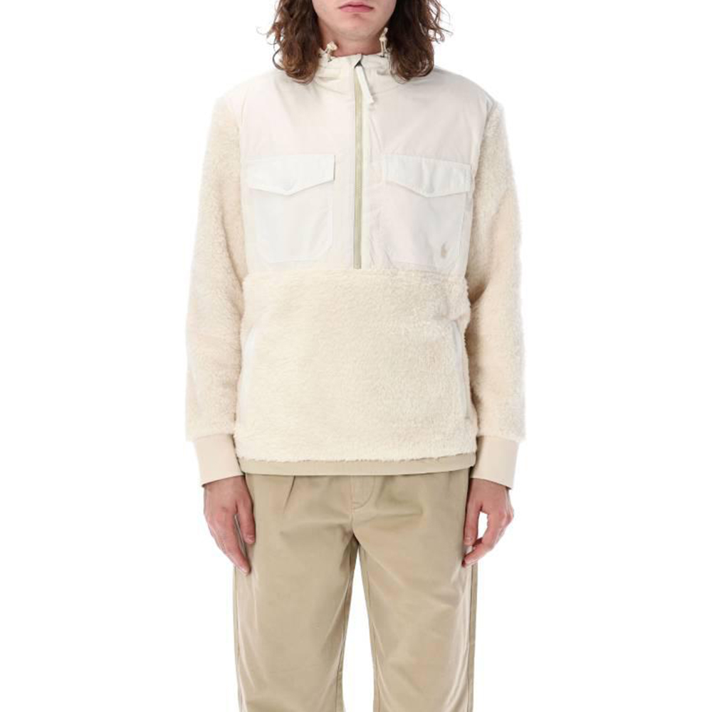 Polo Ralph Lauren White Solid Half-Zip Long Sleeve Jacket for Men 710880442-004