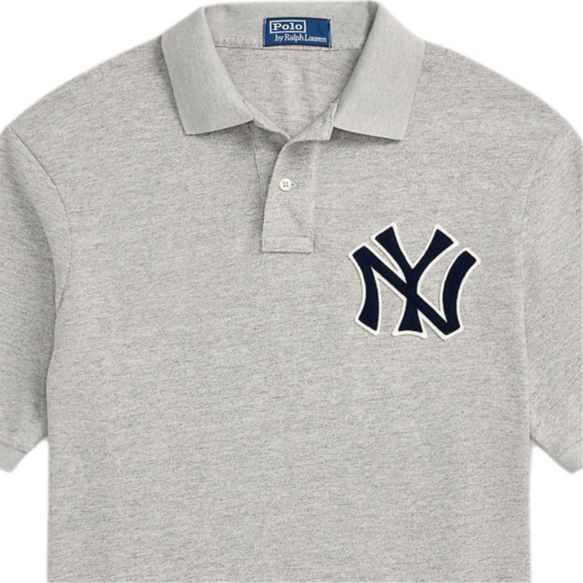 Polo Ralph Lauren MLB Yankees Logo Print Straight-Fit Polo Shirt Grey Men. MNPOKNI1N823071 圖 7