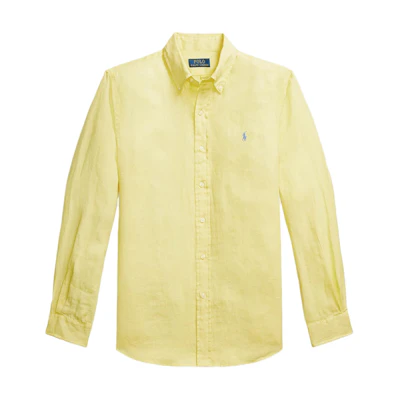 Polo Ralph Lauren Yellow Logo Embroidered Long Sleeve Shirt for Men. 710968915-011