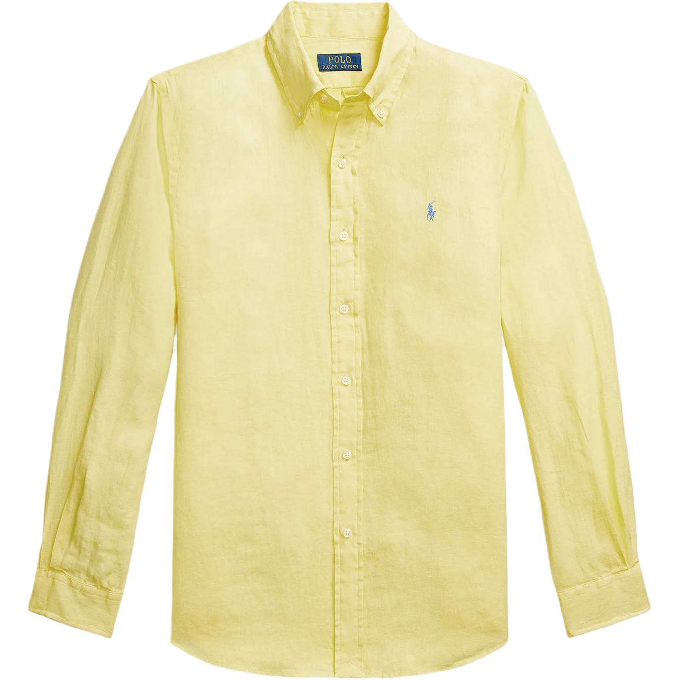 Polo Ralph Lauren Yellow Logo Embroidered Long Sleeve Shirt for Men. 710968915-011 圖 2