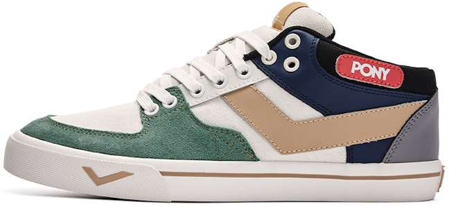 PONY Atop 透氣 低幫 板鞋 男女同款 白綠藍 Buy PONY Atop 透氣 低幫 板鞋 男女同款 白綠藍