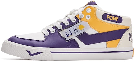 PONY Atop Mid 'Multicolor Block White Purple Yellow' 231U1AT51PP PONY Atop Mid 'Multicolor Block White Purple Yellow' 231U1AT51PP