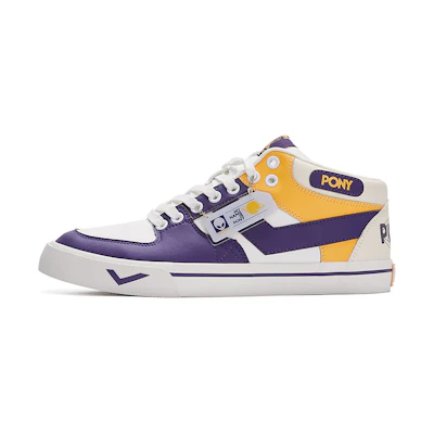 PONY Atop Mid 'Multicolor Block White Purple Yellow'