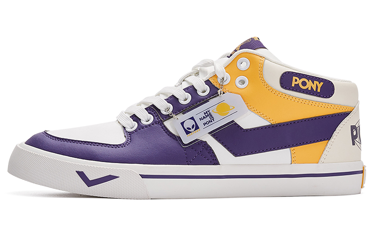 PONY Atop Mid 'Multicolor Block White Purple Yellow' 231U1AT51PP