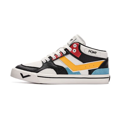 PONY Atop Mid-Top 'Black White Colorblock'