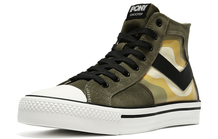 Order PONY Canvas High-Top 'Dark Green Patchwork' 13M1SH10KN