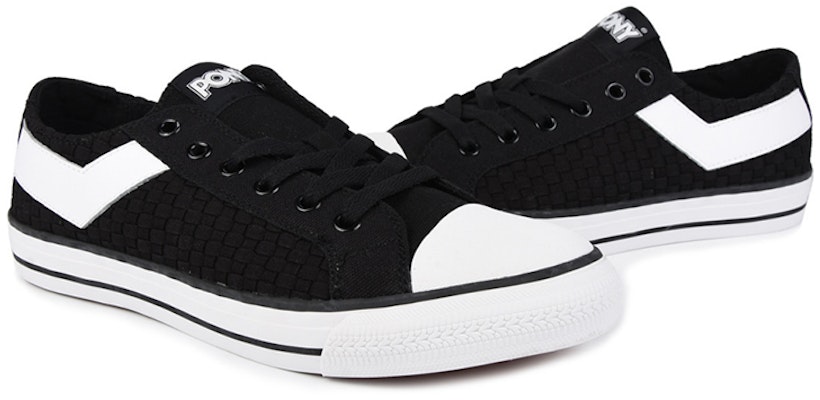 PONY Canvas Low 'Black White' 72U1SH12BK Shop PONY Canvas Low 'Black White' 72U1SH12BK