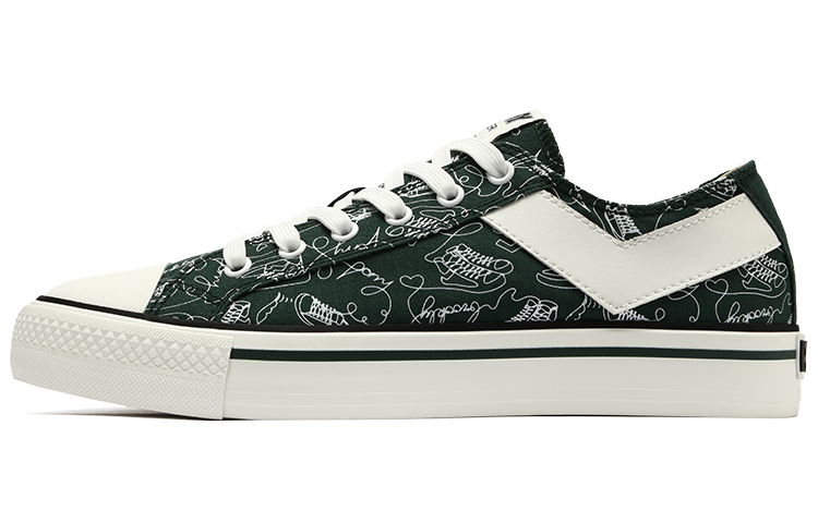 Buy PONY Canvas Low ''Donkergroene Print'' 12M1SH04BN