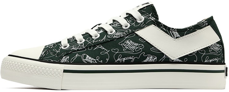 ポニー キャンバス ロー "ダークグリーン プリント" 12M1SH04BN Buy ポニー キャンバス ロー "ダークグリーン プリント" 12M1SH04BN