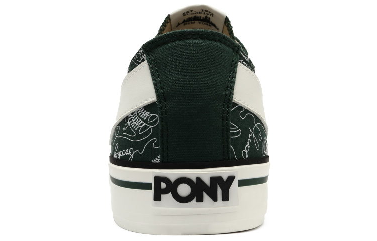 Purchase PONY Canvas Low ''Donkergroene Print'' 12M1SH04BN