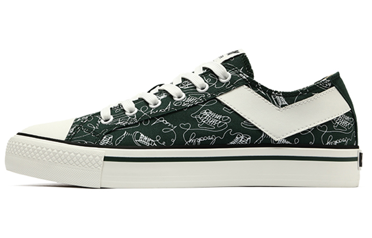 PONY Canvas Low 'Dark Green White'