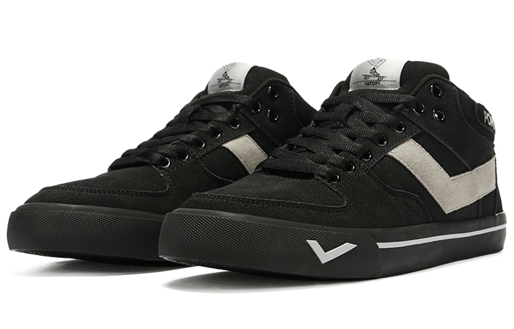 Lookbook PONY Casual Low-Top Skate Shoe 'Black Silver' 14M1AT30BK