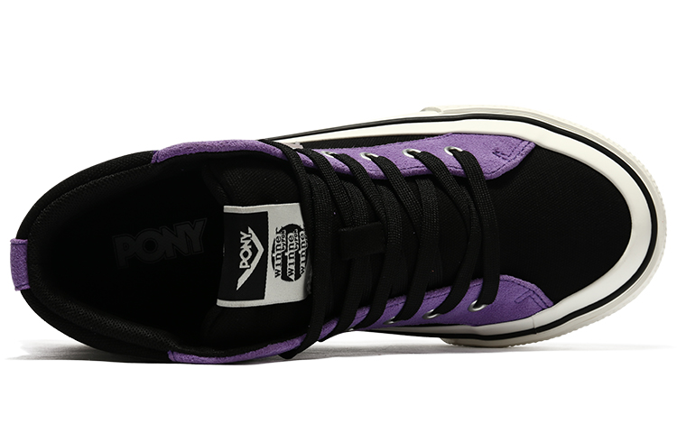 PONY Casual Mid-Top Sneaker 'Black Purple' 圖 4