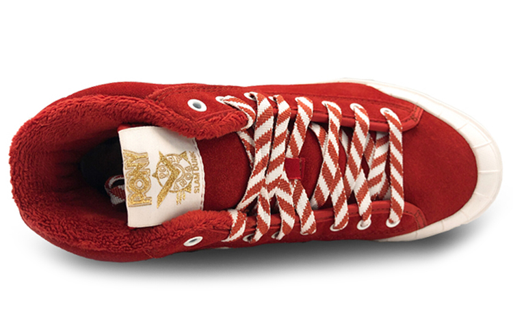 Shop Pony 休閒板鞋 酒紅色